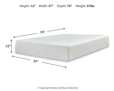 Chime 12 Inch Memory Foam Mattress in a Box - Plourde Furniture Co (Caribou, ME)