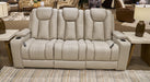 Elevate Edges Reclining Sofa with Drop Down Table - Plourde Furniture Co (Caribou, ME)