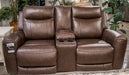Gravier Power Reclining Loveseat with Console - Plourde Furniture Co (Caribou, ME)