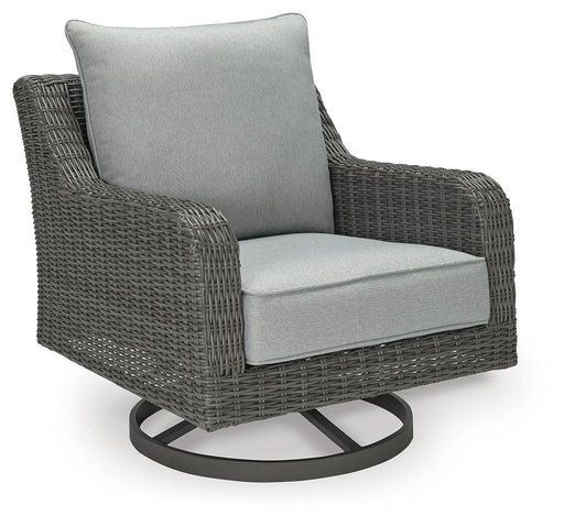 Elite Park Outdoor Swivel Lounge with Cushion - Plourde Furniture Co (Caribou, ME)