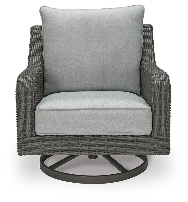 Elite Park Outdoor Swivel Lounge with Cushion - Plourde Furniture Co (Caribou, ME)