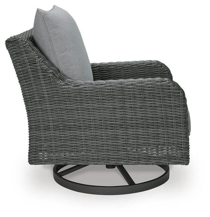 Elite Park Outdoor Swivel Lounge with Cushion - Plourde Furniture Co (Caribou, ME)