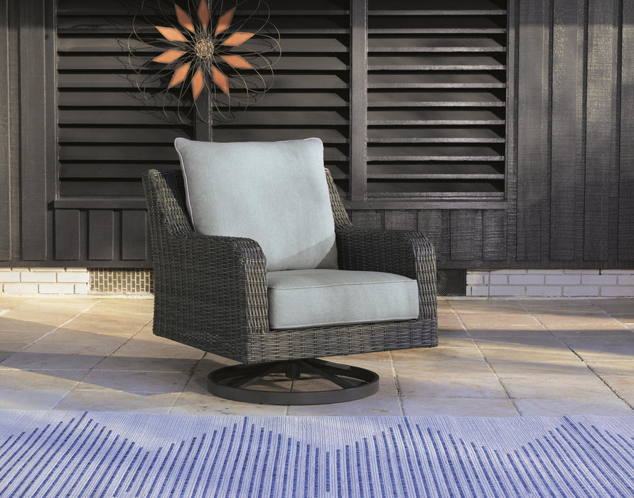 Elite Park Outdoor Swivel Lounge with Cushion - Plourde Furniture Co (Caribou, ME)