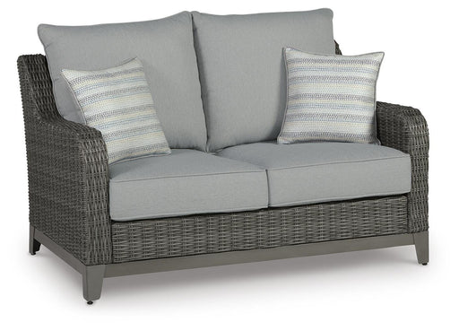 Elite Park Outdoor Loveseat with Cushion - Plourde Furniture Co (Caribou, ME)
