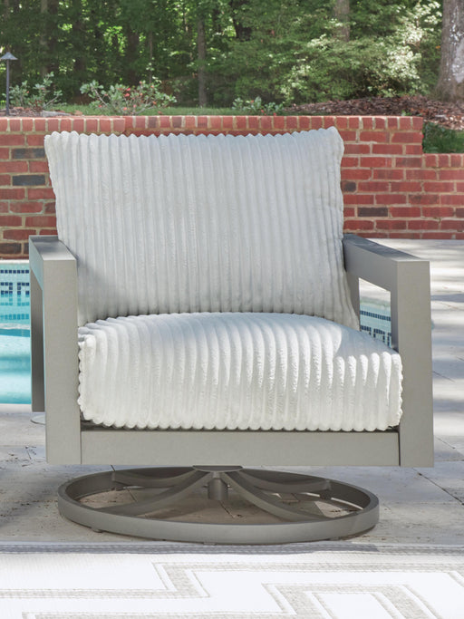 Hurley Park Outdoor Swivel Chair with Cushion - Plourde Furniture Co (Caribou, ME)