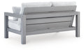 Hurley Park Outdoor Loveseat with Cushion - Plourde Furniture Co (Caribou, ME)