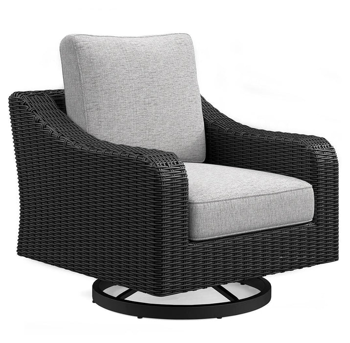 Beachcroft Outdoor Swivel Lounge with Cushion - Plourde Furniture Co (Caribou, ME)