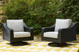 Beachcroft Outdoor Swivel Lounge with Cushion - Plourde Furniture Co (Caribou, ME)