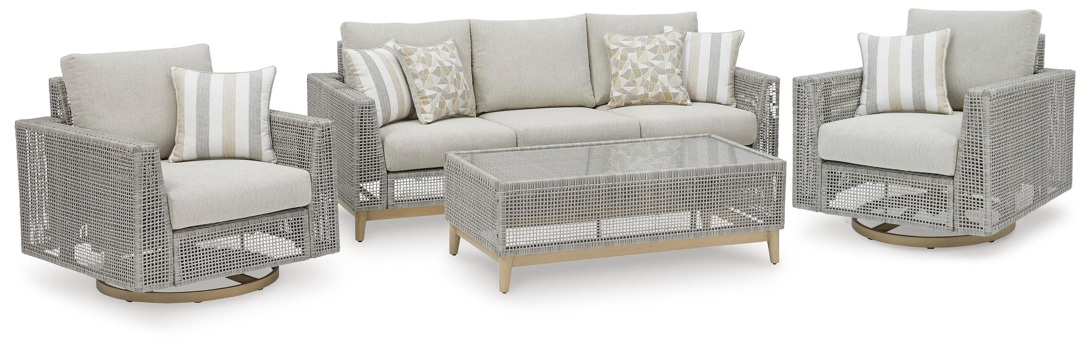 Seton Creek Outdoor Upholstery Set - Plourde Furniture Co (Caribou, ME)