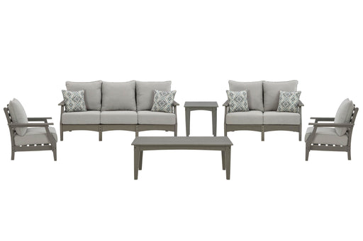 Visola Outdoor Sofa and Loveseat Set - Plourde Furniture Co (Caribou, ME)