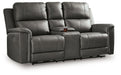 Bleckley Power Reclining Loveseat with Console - Plourde Furniture Co (Caribou, ME)