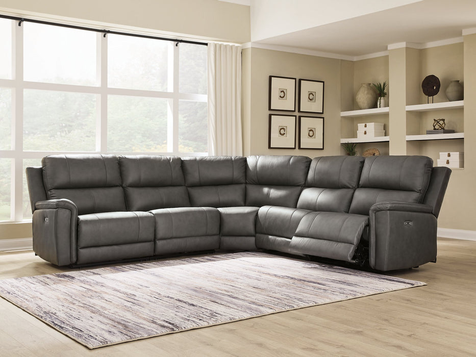 Bleckley Power Reclining Sectional - Plourde Furniture Co (Caribou, ME)