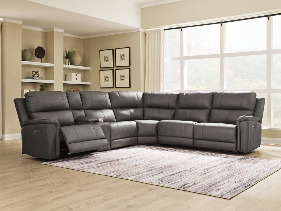 Bleckley Power Reclining Sectional - Plourde Furniture Co (Caribou, ME)
