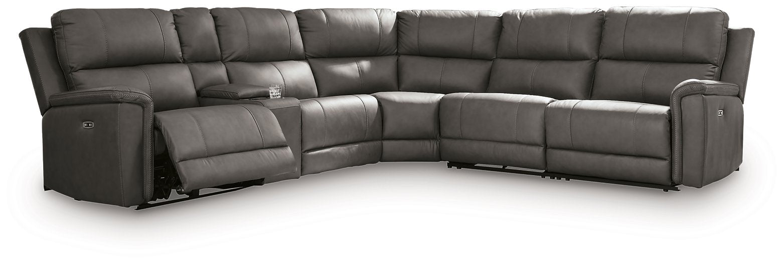 Bleckley Power Reclining Sectional - Plourde Furniture Co (Caribou, ME)