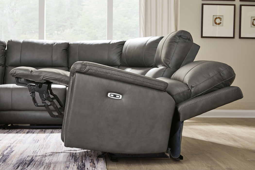 Bleckley Power Reclining Sectional - Plourde Furniture Co (Caribou, ME)