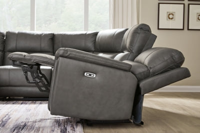 Bleckley Power Reclining Sectional - Plourde Furniture Co (Caribou, ME)