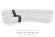 5Z - Pittson Power Reclining Sectional Loveseat with Console - Plourde Furniture Co (Caribou, ME)
