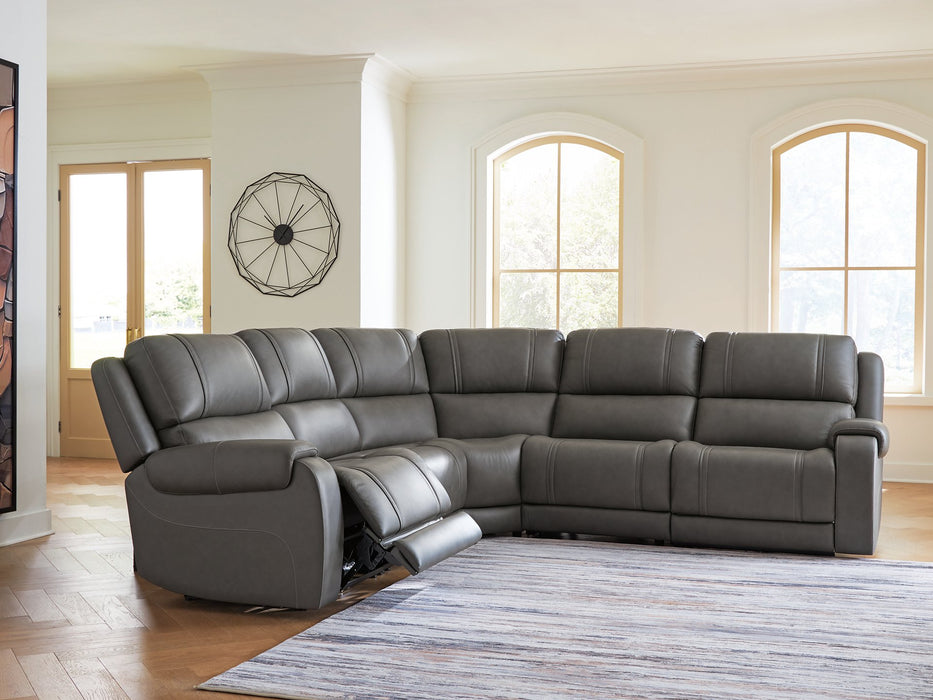5Z - Pittson Power Reclining Sectional - Plourde Furniture Co (Caribou, ME)