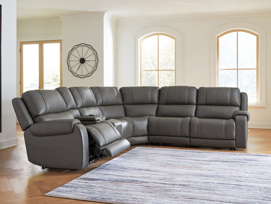 5Z - Pittson Power Reclining Sectional - Plourde Furniture Co (Caribou, ME)