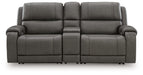 5Z - Pittson Power Reclining Sectional Loveseat with Console - Plourde Furniture Co (Caribou, ME)