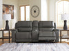 5Z - Pittson Power Reclining Sectional Loveseat with Console - Plourde Furniture Co (Caribou, ME)
