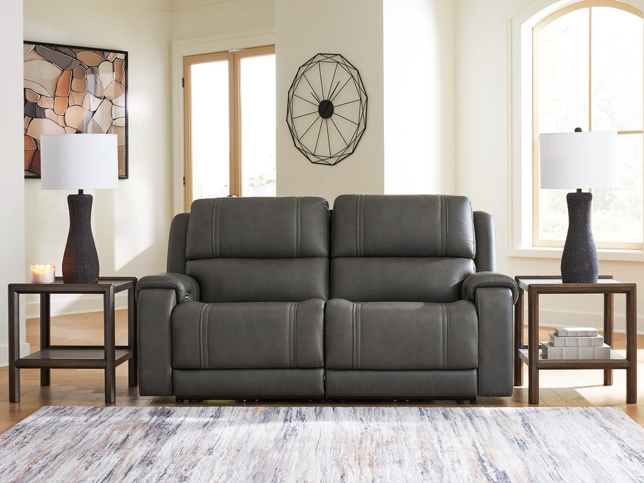 5Z - Pittson Power Reclining Sectional Loveseat - Plourde Furniture Co (Caribou, ME)