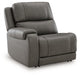 5Z - Pittson Power Reclining Sectional Loveseat with Console - Plourde Furniture Co (Caribou, ME)