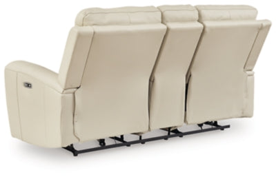Dahlmoore Power Reclining Loveseat with Console - Plourde Furniture Co (Caribou, ME)