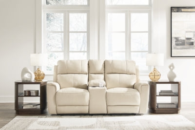 Dahlmoore Power Reclining Loveseat with Console - Plourde Furniture Co (Caribou, ME)