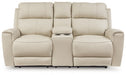 Dahlmoore Power Reclining Loveseat with Console - Plourde Furniture Co (Caribou, ME)