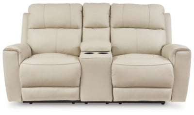 Dahlmoore Power Reclining Loveseat with Console - Plourde Furniture Co (Caribou, ME)
