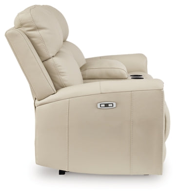 Dahlmoore Power Reclining Loveseat with Console - Plourde Furniture Co (Caribou, ME)