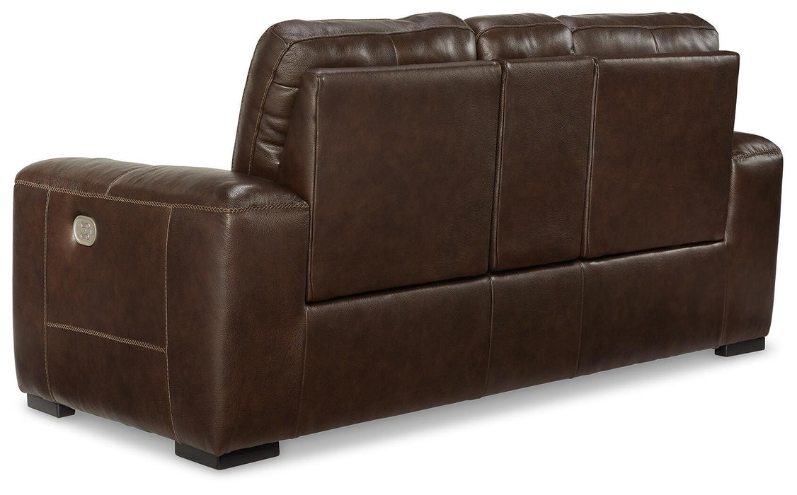 Alessandro Power Reclining Loveseat with Console - Plourde Furniture Co (Caribou, ME)