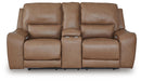 DeepWakes Power Reclining Loveseat with Console - Plourde Furniture Co (Caribou, ME)