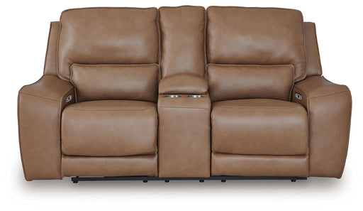 DeepWakes Power Reclining Loveseat with Console - Plourde Furniture Co (Caribou, ME)