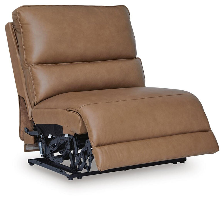 DeepWakes Reclining Sectional with Storage Console - Plourde Furniture Co (Caribou, ME)
