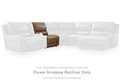 DeepWakes Reclining Sectional with Storage Console - Plourde Furniture Co (Caribou, ME)