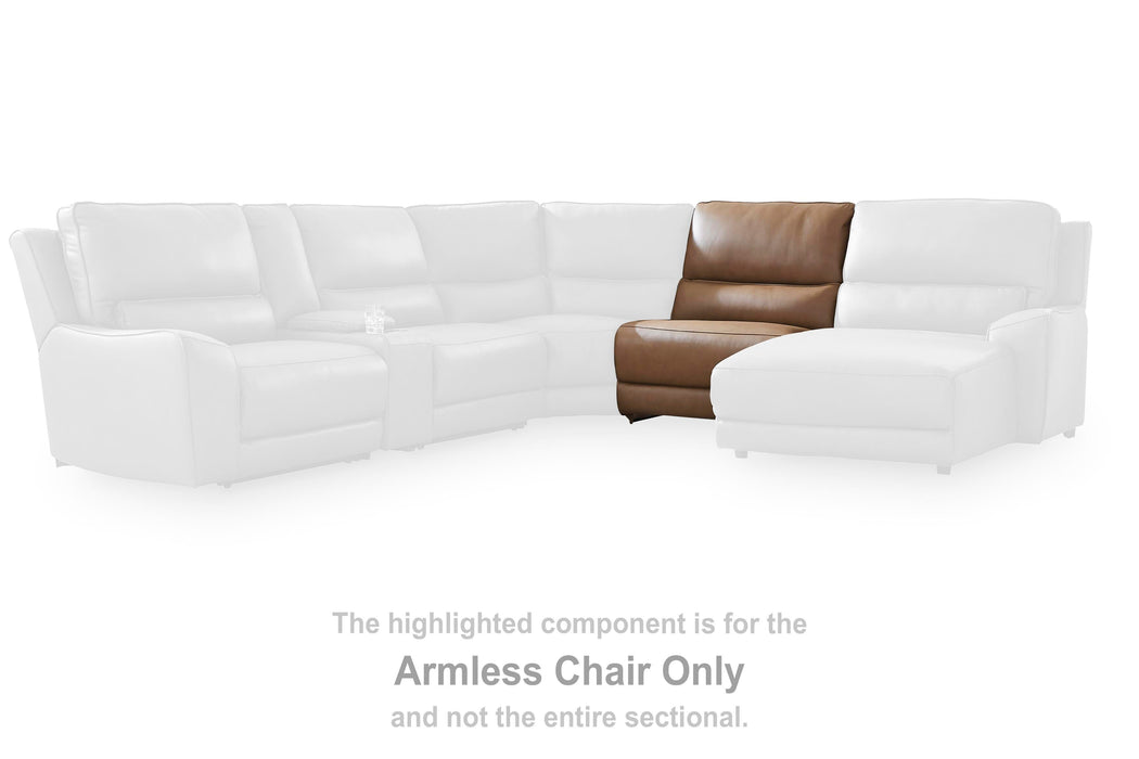 DeepWakes Reclining Sectional with Storage Console - Plourde Furniture Co (Caribou, ME)