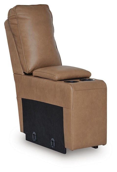 DeepWakes Reclining Sectional with Storage Console - Plourde Furniture Co (Caribou, ME)