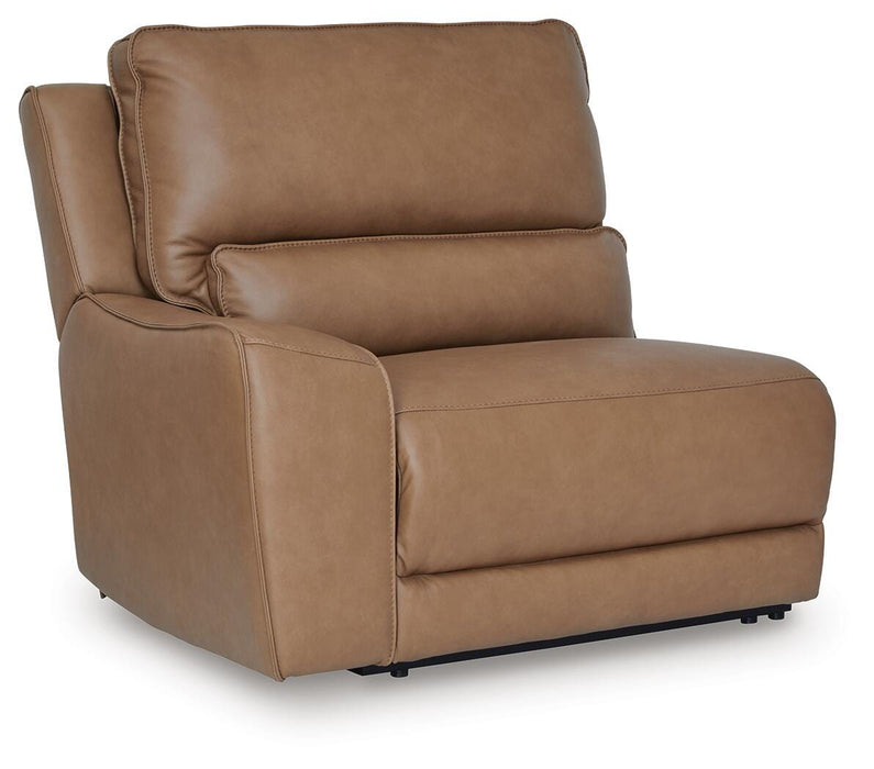 DeepWakes Reclining Sectional with Storage Console - Plourde Furniture Co (Caribou, ME)