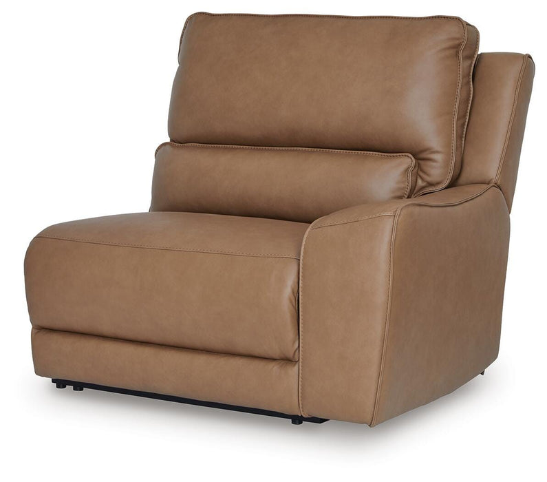 DeepWakes Reclining Sectional with Storage Console - Plourde Furniture Co (Caribou, ME)