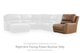 DeepWakes Reclining Sectional with Storage Console - Plourde Furniture Co (Caribou, ME)