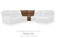 DeepWakes Reclining Sectional with Storage Console - Plourde Furniture Co (Caribou, ME)