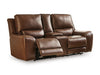 DeepWakes Power Reclining Loveseat with Console - Plourde Furniture Co (Caribou, ME)