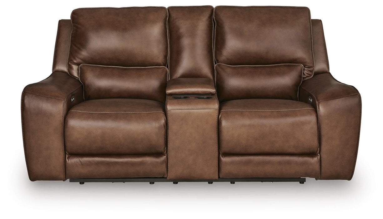 DeepWakes Power Reclining Loveseat with Console - Plourde Furniture Co (Caribou, ME)