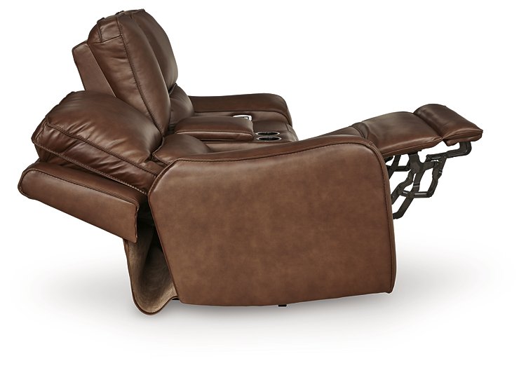 DeepWakes Power Reclining Loveseat with Console - Plourde Furniture Co (Caribou, ME)