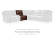 DeepWakes Reclining Sectional with Storage Console - Plourde Furniture Co (Caribou, ME)
