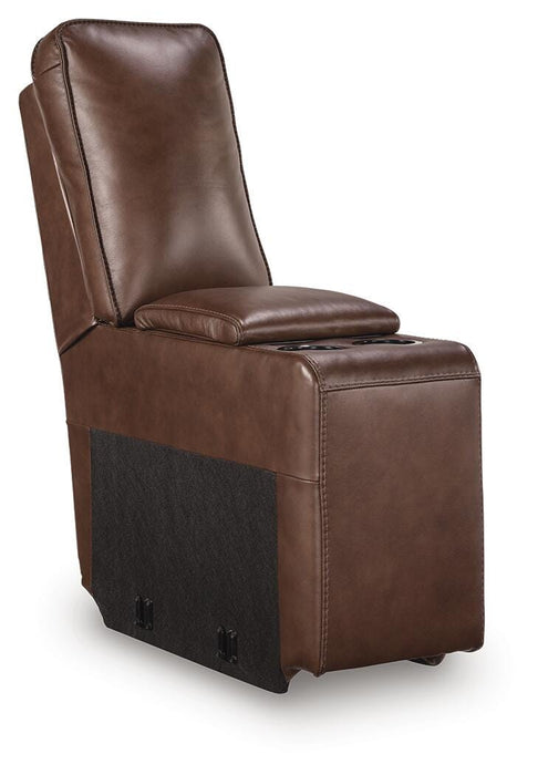 DeepWakes Reclining Sectional with Storage Console - Plourde Furniture Co (Caribou, ME)