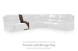 DeepWakes Reclining Sectional with Storage Console - Plourde Furniture Co (Caribou, ME)