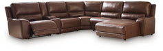 DeepWakes Power Reclining Sectional with Chaise - Plourde Furniture Co (Caribou, ME)